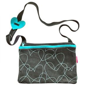Agatha Ruiz de la Prada Vintage Suede Purse Handbag Shoulder Bag